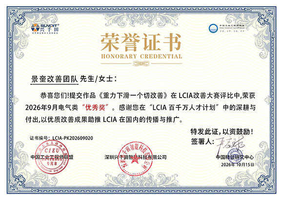 <a href='/zhinengyingyuan.htm' class='keys' title='点击查看关于LCIA的相关信息' target='_blank'>LCIA</a>-PK202609020 景奎改善团队