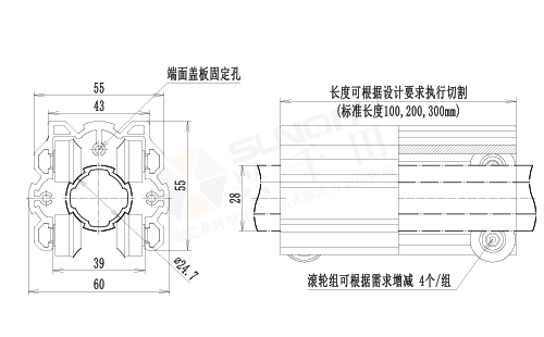 直线滚动组件尺寸图