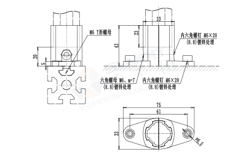 外抱式底脚尺寸图