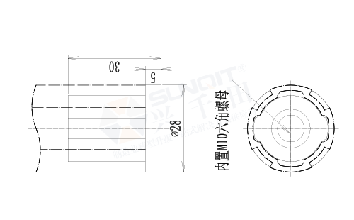 重型分体脚座尺寸图