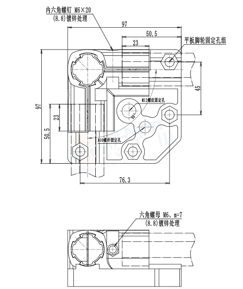 多功能加强底座尺寸图