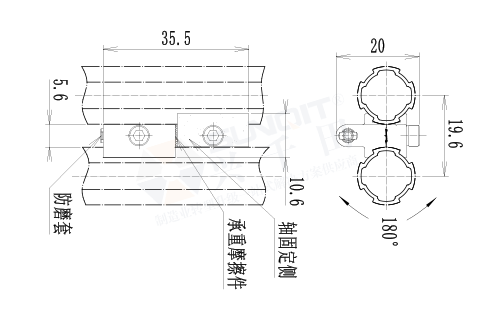 专用合页尺寸图