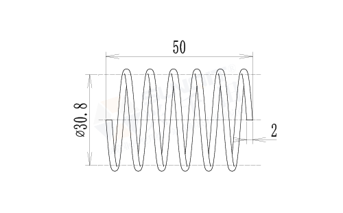压缩弹簧1尺寸图