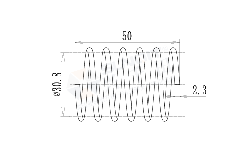 压缩弹簧2尺寸图