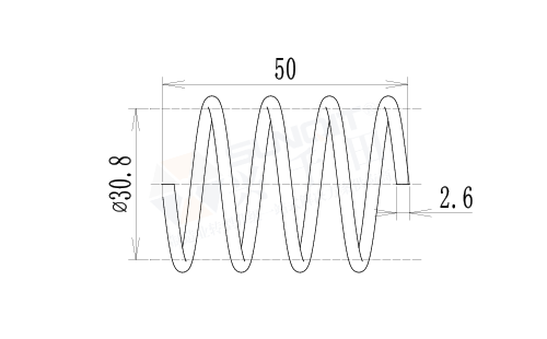 压缩弹簧2尺寸图