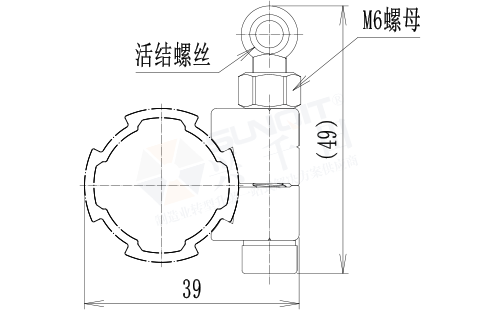 功能辅件A与活节螺丝套件尺寸图