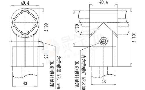 外抱直接头尺寸图