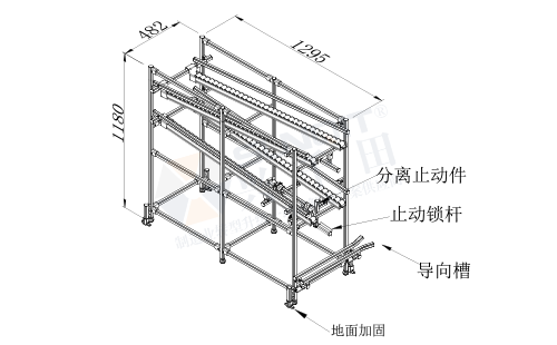 AGV周转车+物料架(单侧型)图纸