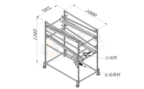 AGV周转车+物料架(前进后进型)