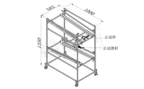 AGV周转车+物料架(前进后进型)