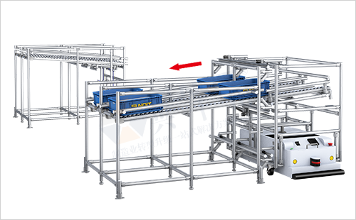 AGV周转车+物料架(翘板型)