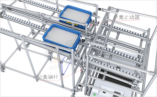 AGV周转车+物料架(翘板型)