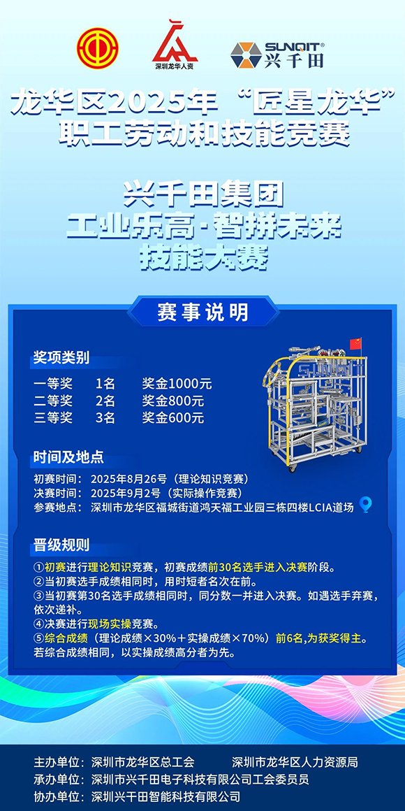 龙华区2025年“匠星龙华”—兴千田集团 工业乐高·智拼未来，技能大赛！