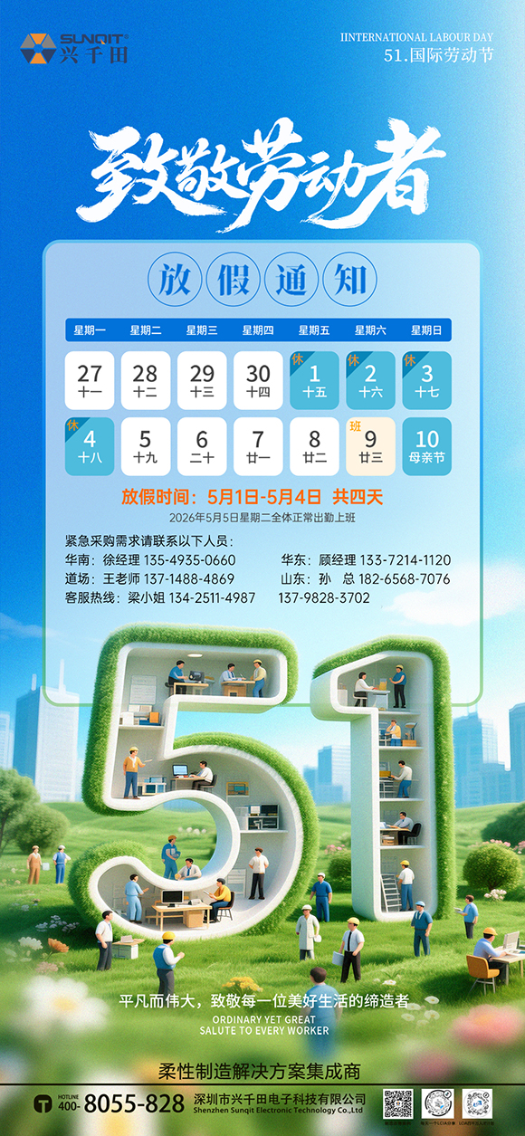 关于兴千田2026年五一放假通知