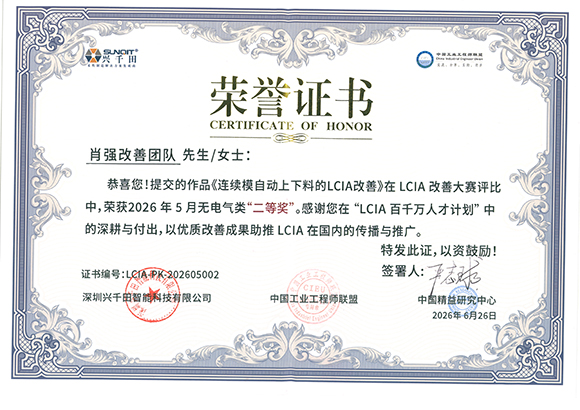 LCIA-PK-202605002 肖强改善团队